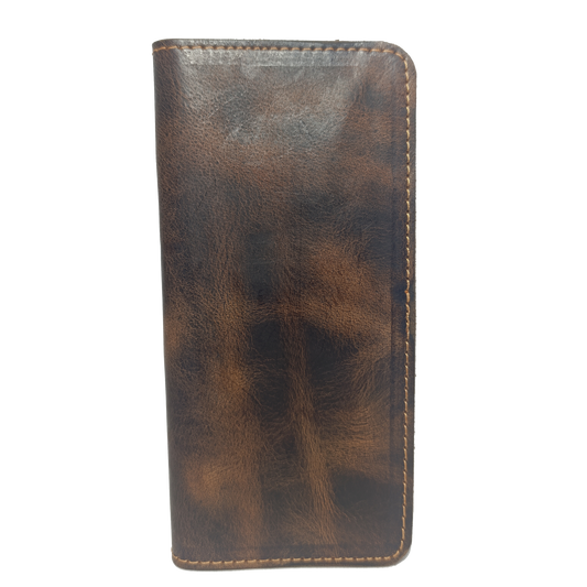 Vintage Brown Large-Size Pure Leather Wallet – Multi-Card Holder